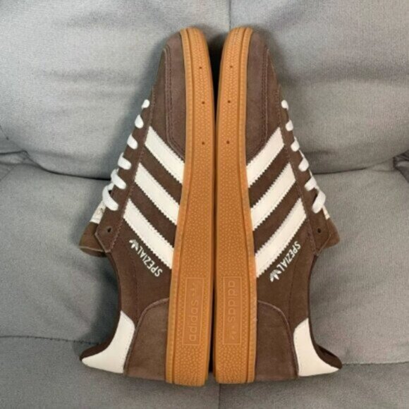 Adidas Brown and White Suede Sneakers - Picture 5 of 7